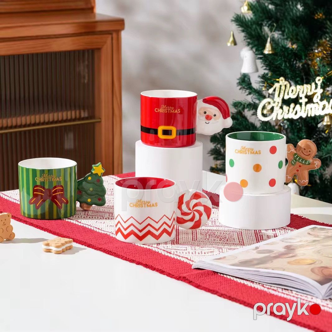 Fincan Merry Christmas 10-39, ağ/qırmızı — Mallar, Bakı (2)