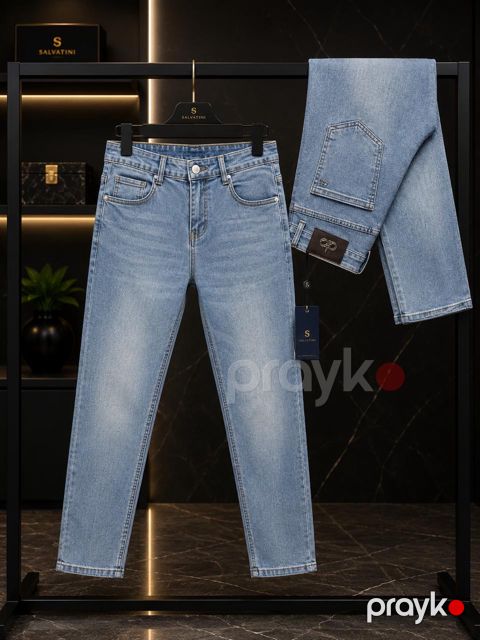 Kişilər üçün düz cins 4644, göy, pambıq, ölçü 31 — Bakı
