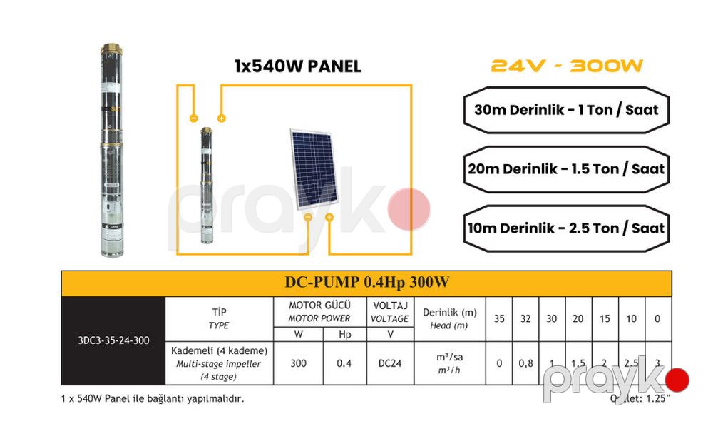 DC Pompa 0.4 Hp / 300W / 24V 3RDC3-35-24-300 — Mallar, Bakı (3)