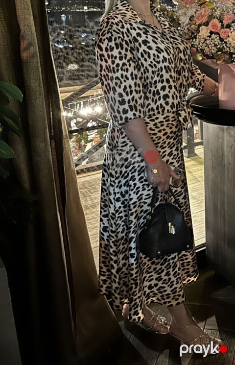 Leopard naxışlı iki hissədən ibarət dəst - Üst: yumşaq parça — Bakı
