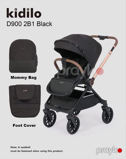 Uşaq arabası Kidilo D900 Black — Bakı