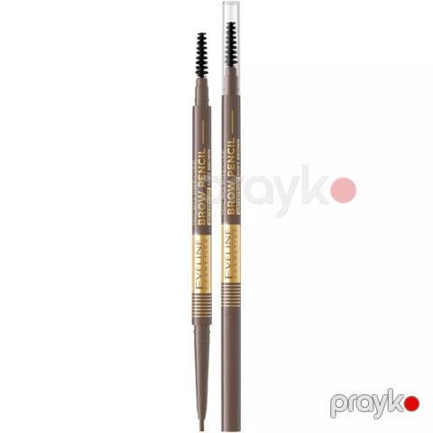 Qaş üçün qələm Eveline Cosmetics Micro Precise 02 Soft Brown, suya davamlı, 6 q — Bakı