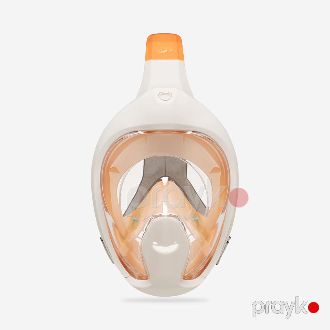 Üzgüçülük maskası Decathlon Easybreath 8927410, narıncı, ölçü 6-10 yaş — Mallar, Bakı (2)