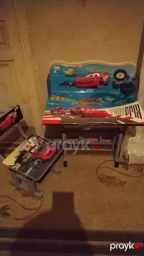 Uşaq üçün yazı-masa və stul dəsti - Mövzu: “Cars” (Zəngi İldırım — Tovuz
