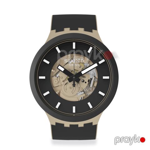 Qadın qol saatı Swatch Originals Big Bold SB03C100 bej/qara — Bakı