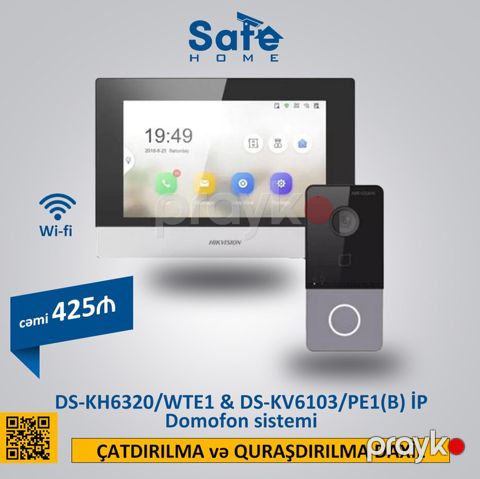 Domofon "DS-KH6320 WTE1 & DS-KV6103 PE1(B) ip" — Bakı