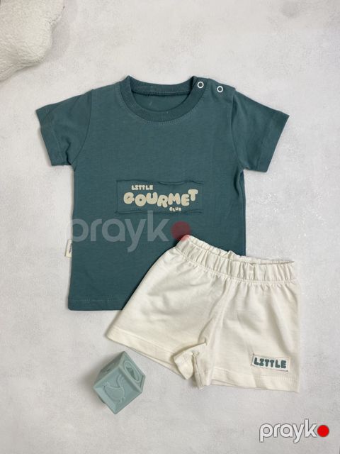 Oğlan üçün pencək və kostyum No brand, Şortlu dəst, 6-9 ay, Pambıq, Yaşıl — Bakı