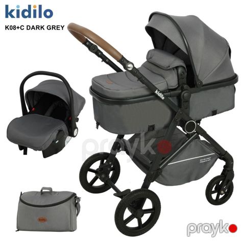 Uşaq arabası Kidilo YM 222 dəsti, tünd boz — Bakı