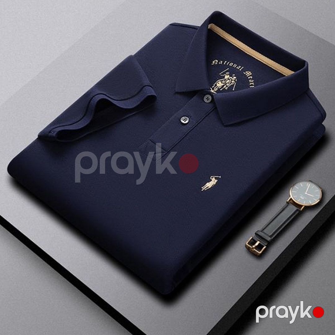 Kişilər üçün polo köynək EB_1415, pambıq, göy, ölçü 2XL — Mallar, Bakı (3)