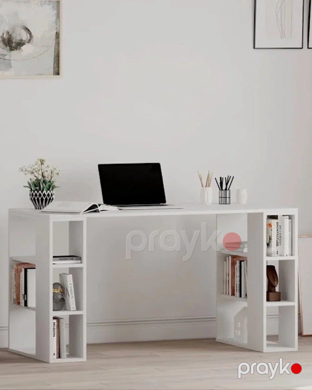 Kompüter masası Letta Air, laminat, ağ tıxmalı, 90x60x75 sm — Mallar, Bakı (2)