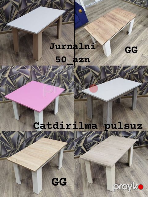 Dördbucaq masa, Açılmayan, Təkərsiz, Laminat, Zəmanətsiz, Pulsuz quraşdırılma — Bakı