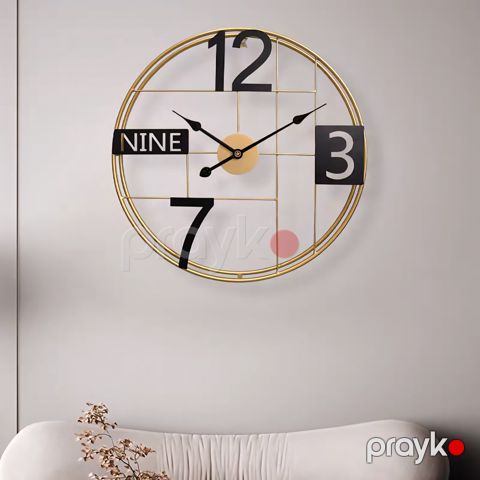 Divar saatı 12701, qızılı — Bakı