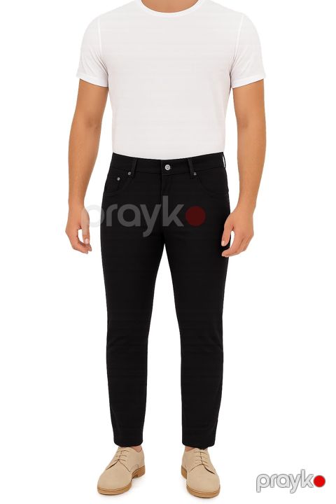 Kişilər üçün gündəlik şalvar 1001, qara, parça, ölçü 31 — Bakı