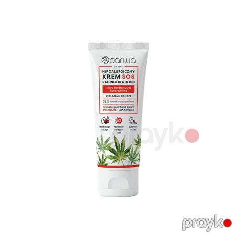 Əl kremi Barwa Cosmetics Hypoallergenic SOS Relief with Hemp Oil 75 ml — Bakı