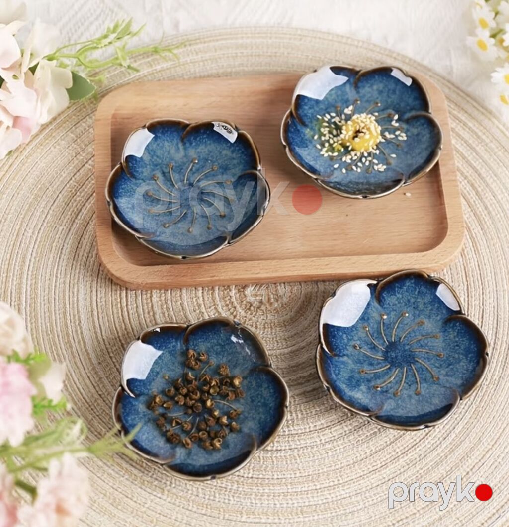 Məhsul: 4 ədəd keramik sous qabı dəsti - Üslub: Yapon estetikasında — Süfrə qabı, Bakı (2)