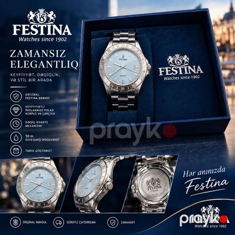 Festına Orıgınal Yeni Pasportlu Premium Qol Saatı 300 AZN — Bakı