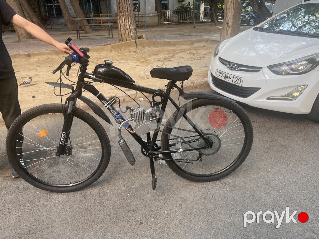 Benzin mühərrikli velosiped - Çərçivə: dağ velosipedi tipli, yüngül — Yol velosipedləri, Bakı (2)