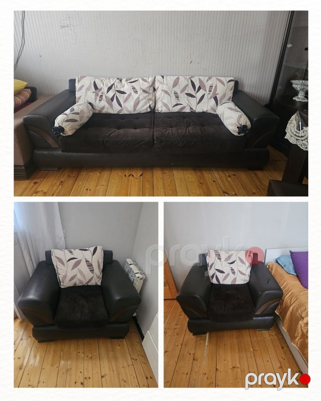 L / divan kreslo dəsti Roberto Cavalli 850 azn. Divanın kürəyi — Mebel, Bakı (2)