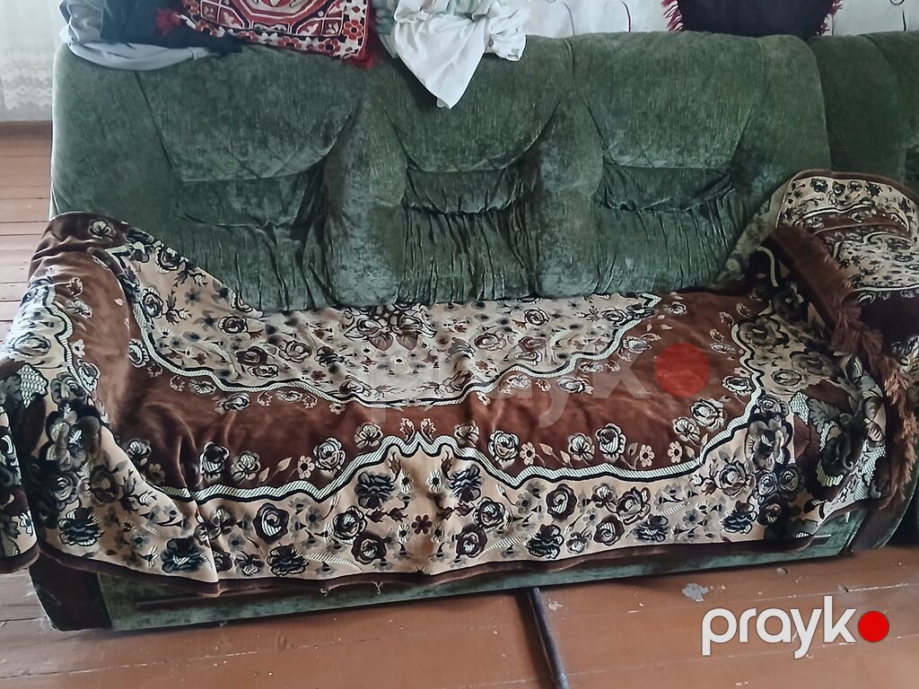 Divan üçün İşlənmiş Xovlu rəng - Yaşıl Yataq örtüyü, Ödənişli çatdırılma — Örtüklər və çarşavlar, Şəmkir (2)