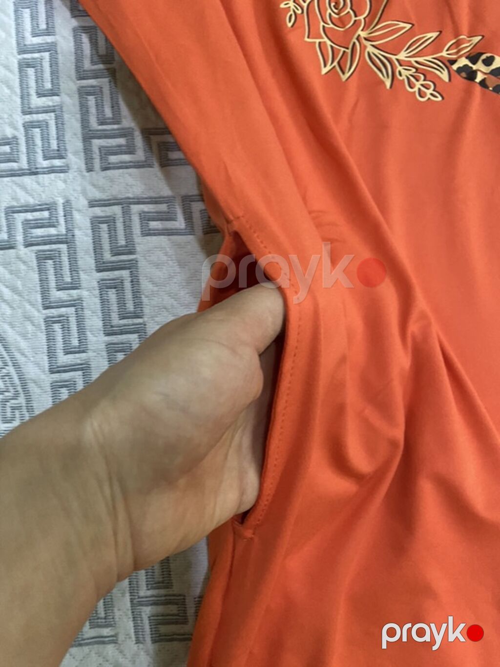 Qadınlar üçün narıncı rəngli rahat ev geyimi/tunik. diz üstü modeıdir — Ev paltarı, Bakı (2)