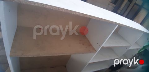 Ağ rəngli vitrin/recepsion masası - Material: laminat/LDSP taxta — Bakı