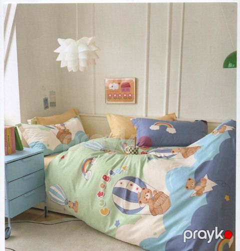 Uşaqlar üçün yataq dəsti First Home SHA-00002584, pambıq, bir yarım, mələfə 160х240 sm, yorğan üzü 160х220 sm, yastıq üzü 50х70 sm, 1 əd, rəngbərəng — Bakı