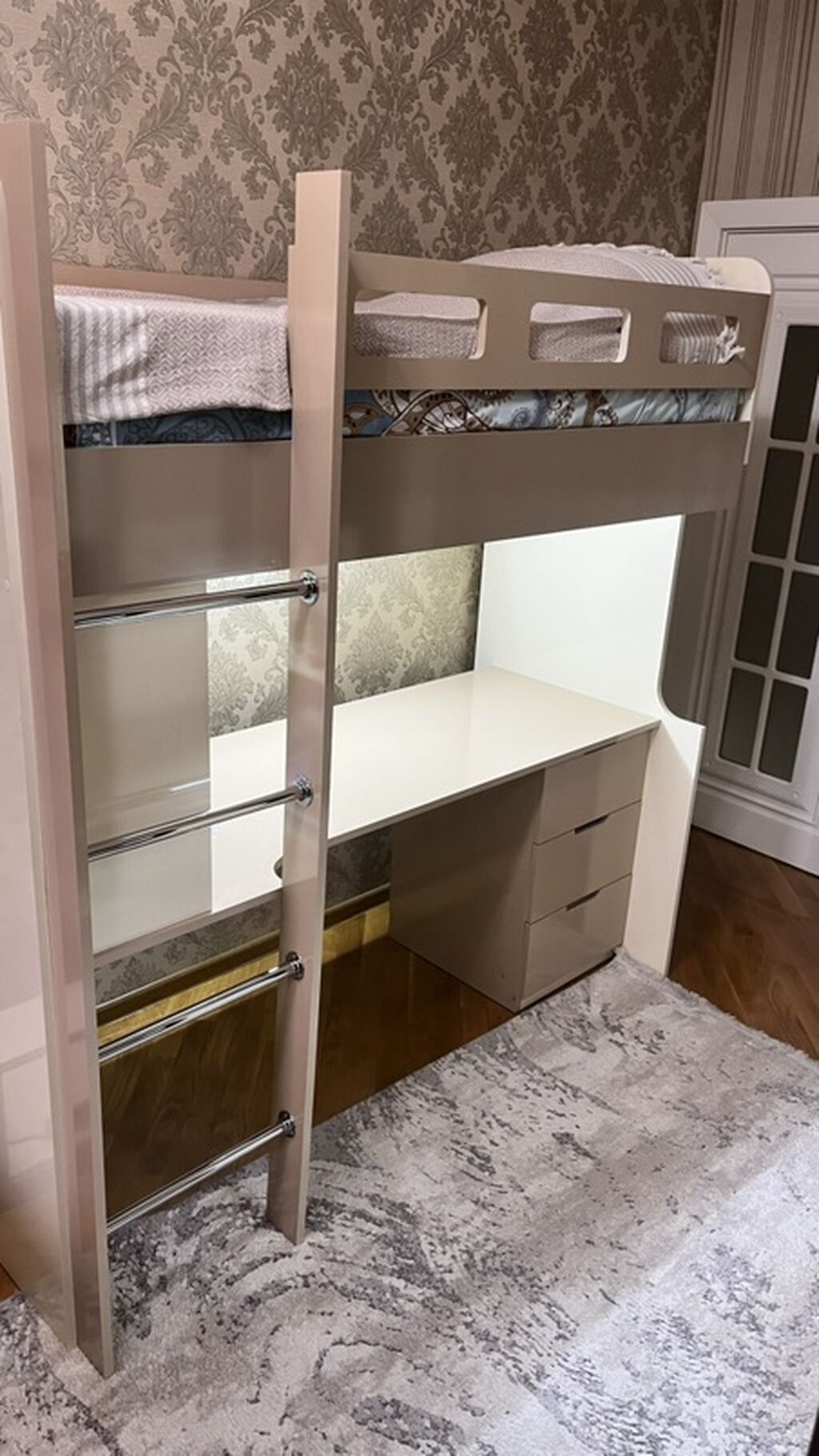 Uşaq/yeni yetmə üçün funksional loft tipli çarpayı–iş masası — Uşaq mebeli dəstləri, Sumqayıt (3)