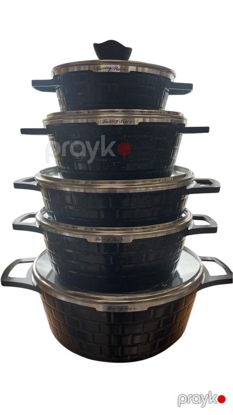 Qazan dəsti GR-8, черный, 5 parça — Bakı