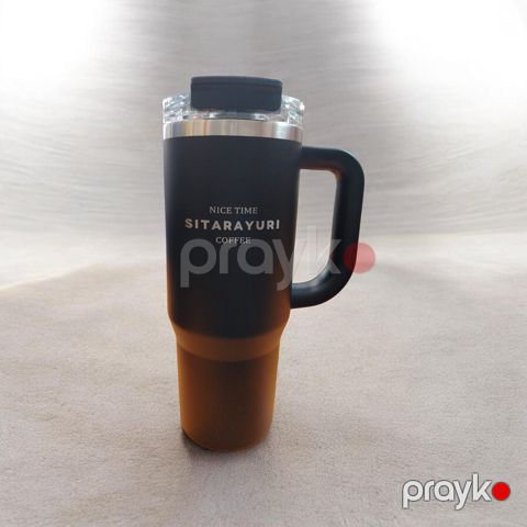 Termo fincan, paslanmayan metal, 900 ml, qara — Bakı