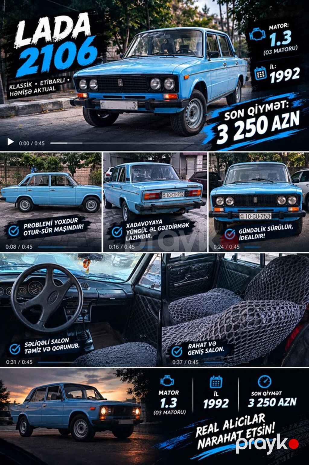 VAZ (Lada) 2106: 1.3 l 1992 il 1000 km Sedan — Avtomobillər, Digah (7)