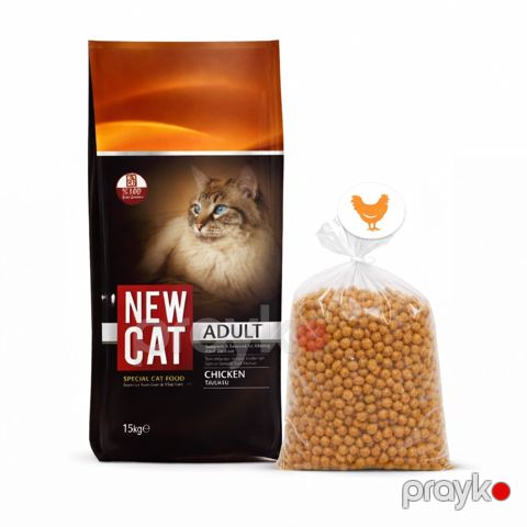 Quru yem New Cat yetkin pişiklər üçün, toyuq əti ilə 1 kq çəki ilə — Bakı