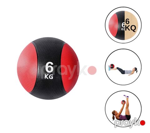 Tibbi top WS0363, sintetik kauçuk, qırmızı, 6 kq — Bakı