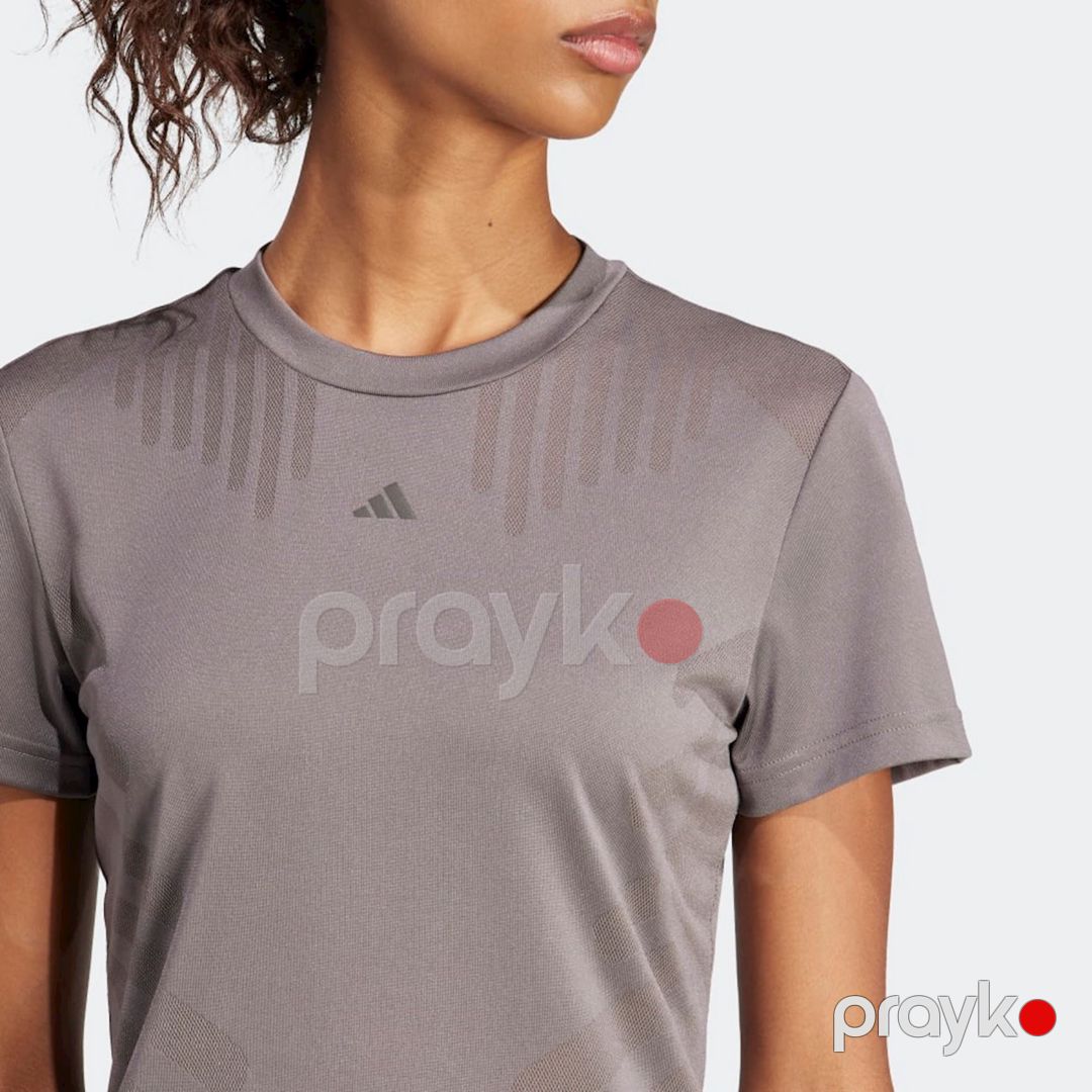 Qadınlar üçün futbolka Adidas HR Hııt Aırch T IT7431, qəhvəyi, polyester, ölçü XXS — Mallar, Bakı (3)