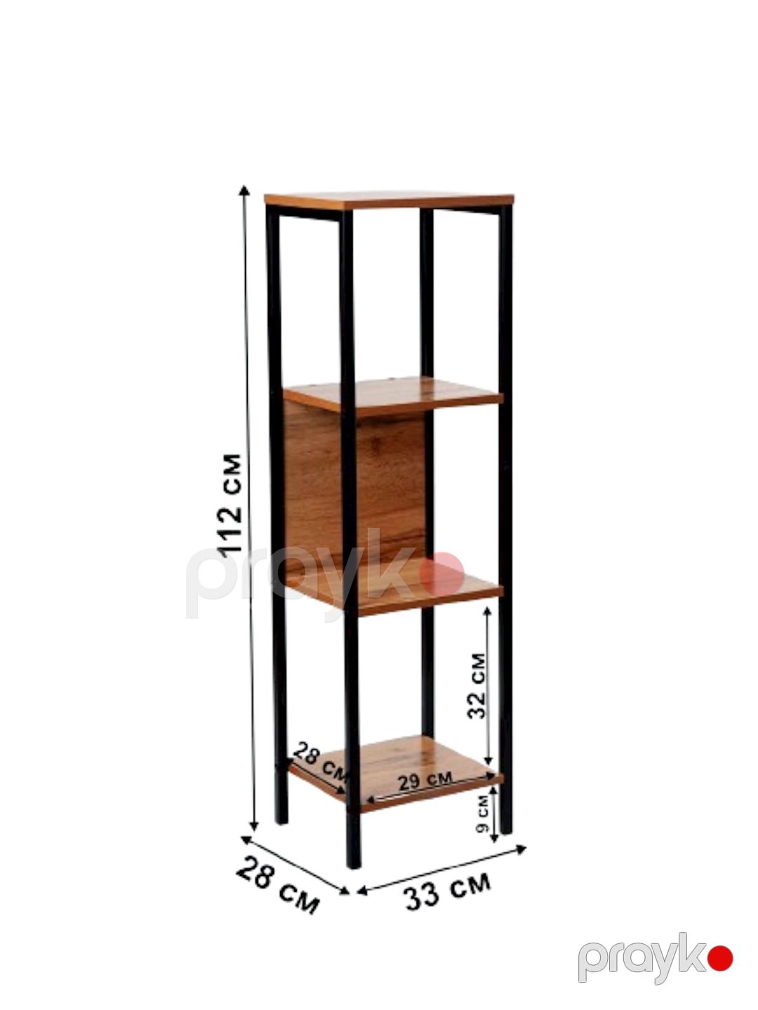 Stellaj 28x33x112 sm, Ldsp, qəhvəyi — Mallar, Bakı (2)