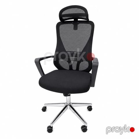 Ofis kreslosu parça və tor örtüklü qara, 180–200 kq — Bakı