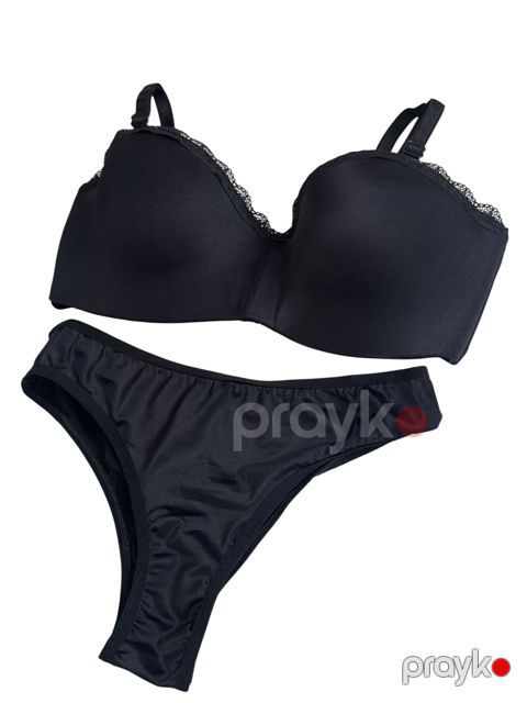 Büsthalter və tuman, qara, poliamid/elastan, ölçü 80B — Bakı