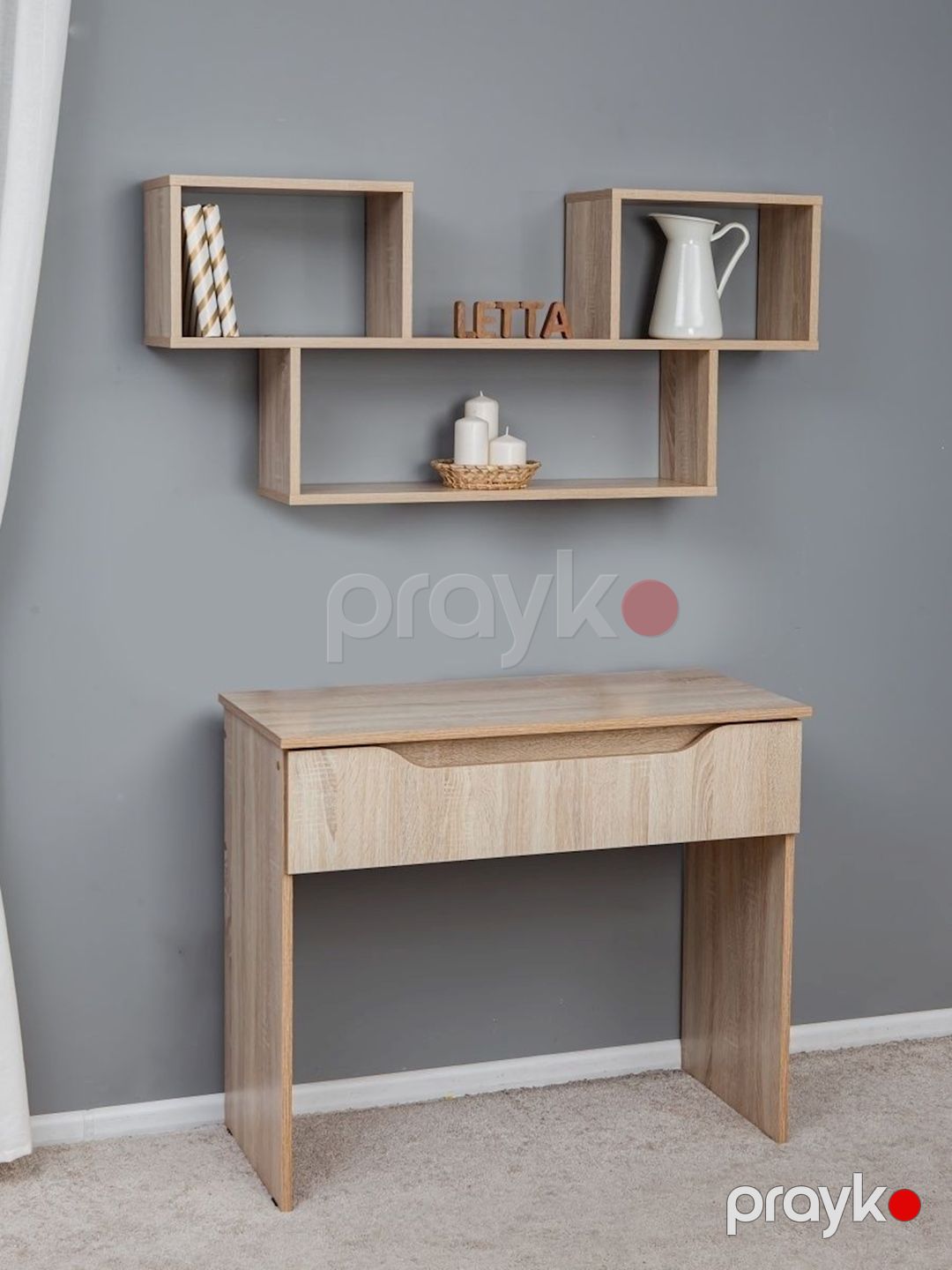 Rəf Letta, bej, Ldsp, 109х20х52 sm — Mallar, Bakı (2)