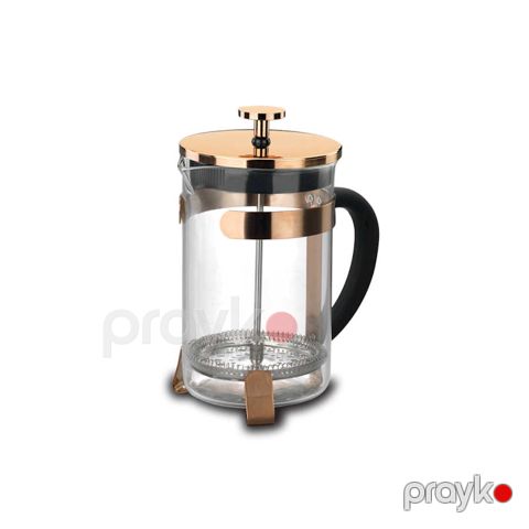 Frenç-press Korkmaz Pressa A612-01 600ml, Material: paslanmayan polad, istiliyə davamlı şüşə, Rəng: qızılı — Bakı