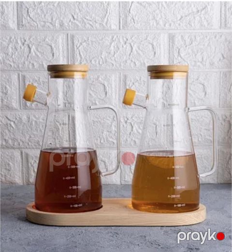 Yağ qabı dəsti CC2317, şüşə, şəffaf, 900 ml, 2 əd — Bakı