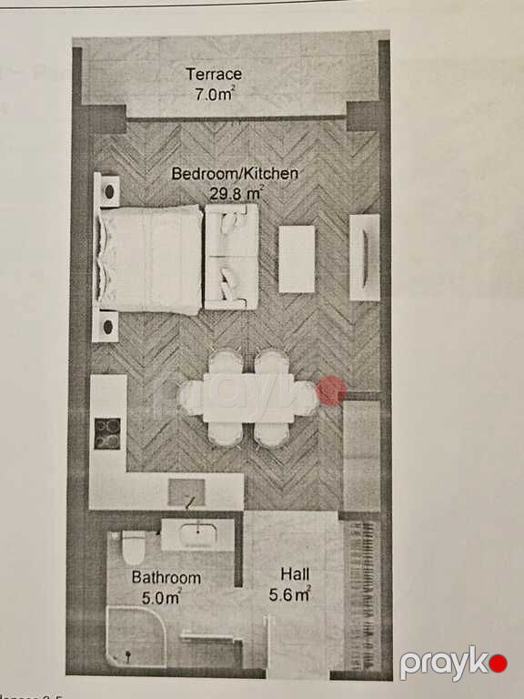 Satılır 1 otaqlı yeni tikili 56.9 m² — Mənzil, Bakı (4)