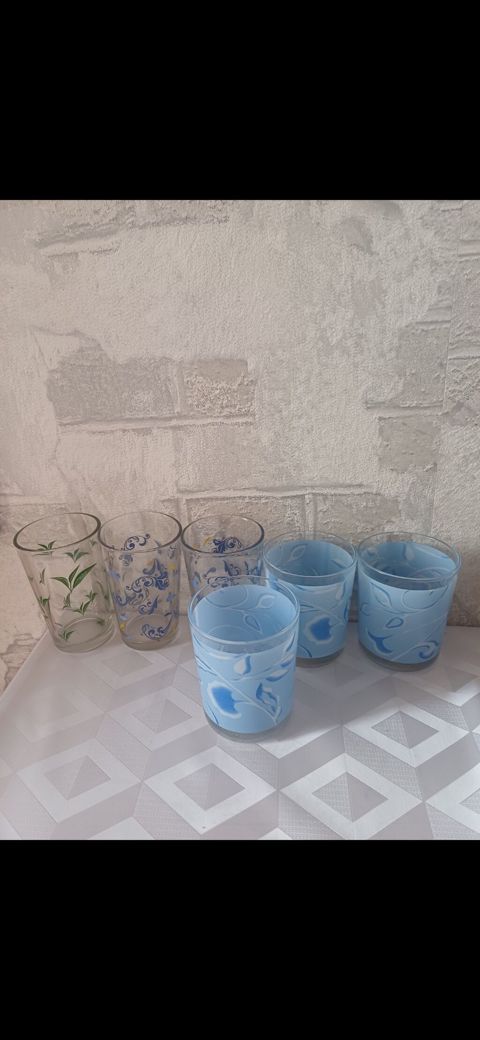 Stəkanlar, rəng - Göy, Şüşə, 200 ml, Azərbaycan — Dining tableware