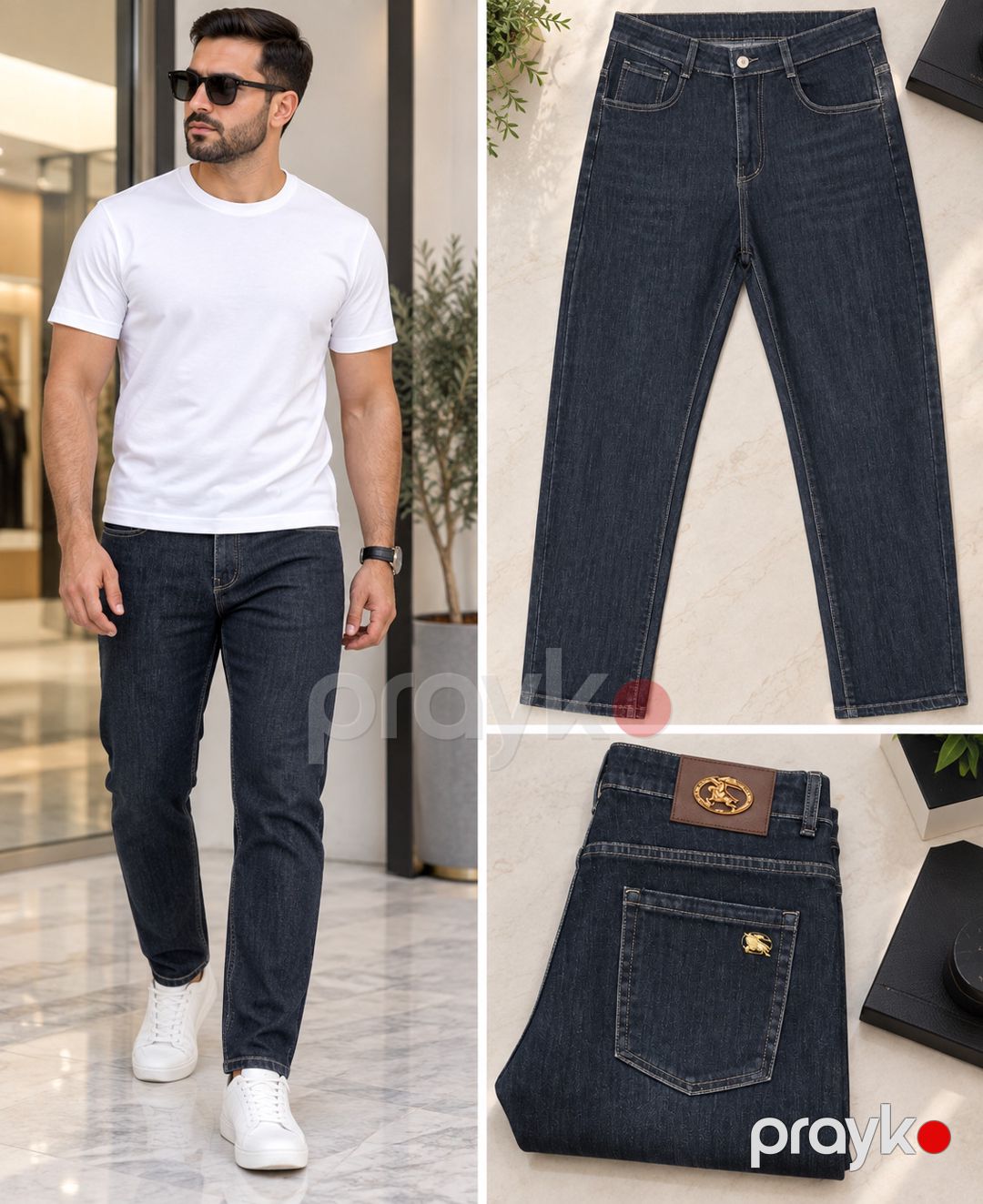 Düz cins 2800064, tünd göy, pambıq, ölçü 32 — Mallar, Bakı (2)