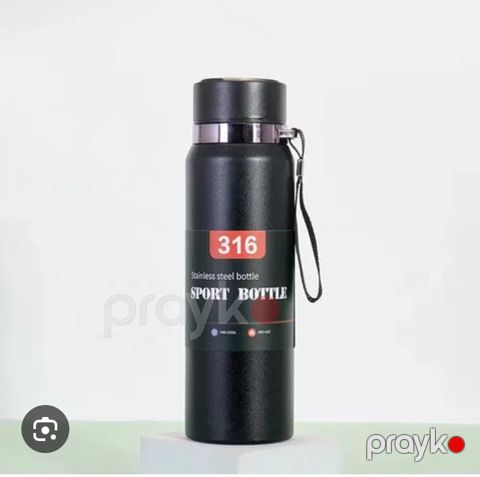 Termo butulka, paslanmayan polad, 1 l, qara — Bakı
