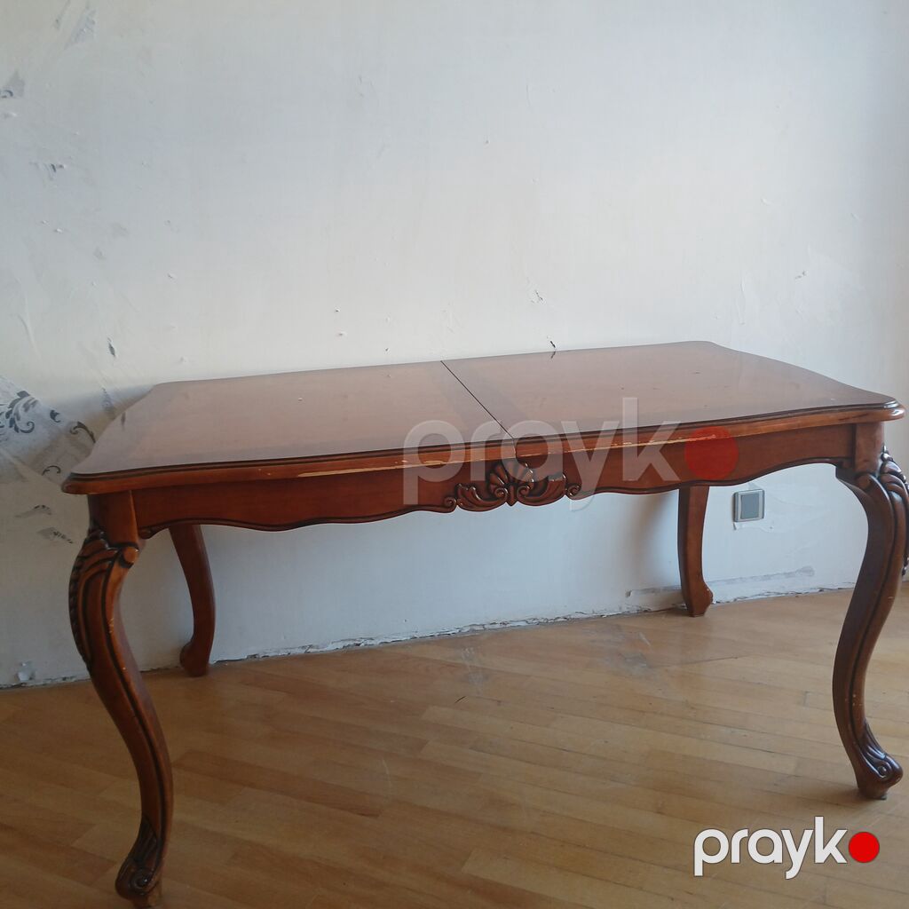 Klassik üslubda taxta yemək masası - Material: tam ağac karkas, üst — Masalar, Bakı (4)