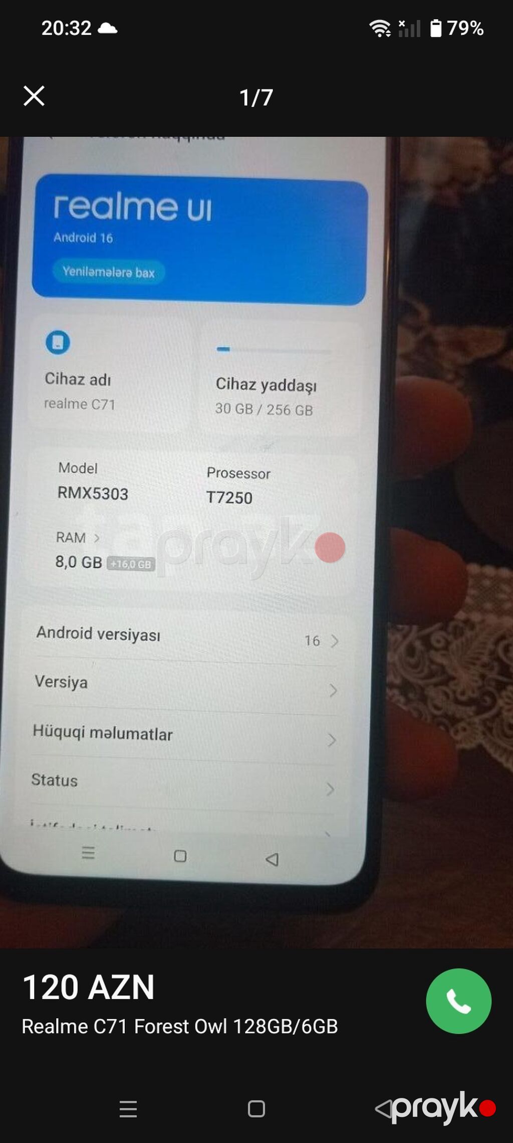 Realme 256 GB, rəng - Yaşıl — Realme, Bakı (3)