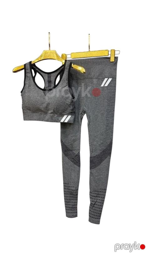 İdman kostyumu qadınlar üçün 71865976, boz, elastan, ölçü One size — Bakı