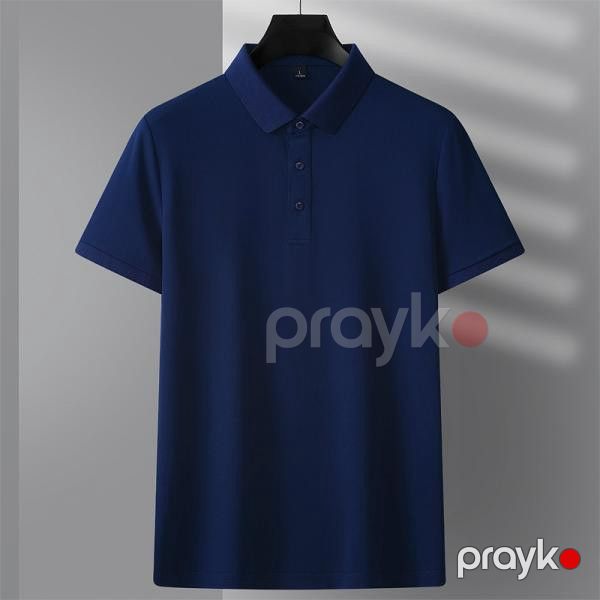 Kişilər üçün polo EB_780, göy, pambıq, ölçü M — Mallar, Bakı (2)
