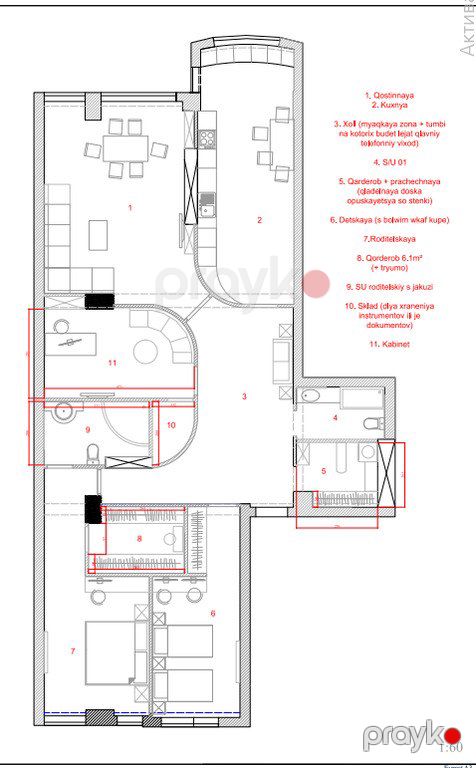 Satılır 4 otaqlı yeni tikili 177 m² — Mənzil, Bakı (6)