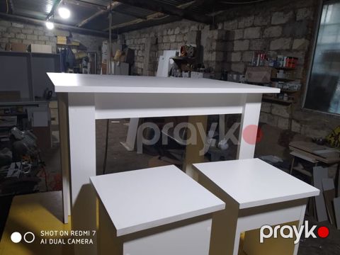 Mətbəx üçün, Yeni, Açılmayan, Dördbucaq masa, 2 stul — Sumqayıt