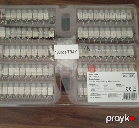Dıgıtus CAT 6A RJ45 (8P8C) Shielded modul fişləri – AK-219604 — Sumqayıt